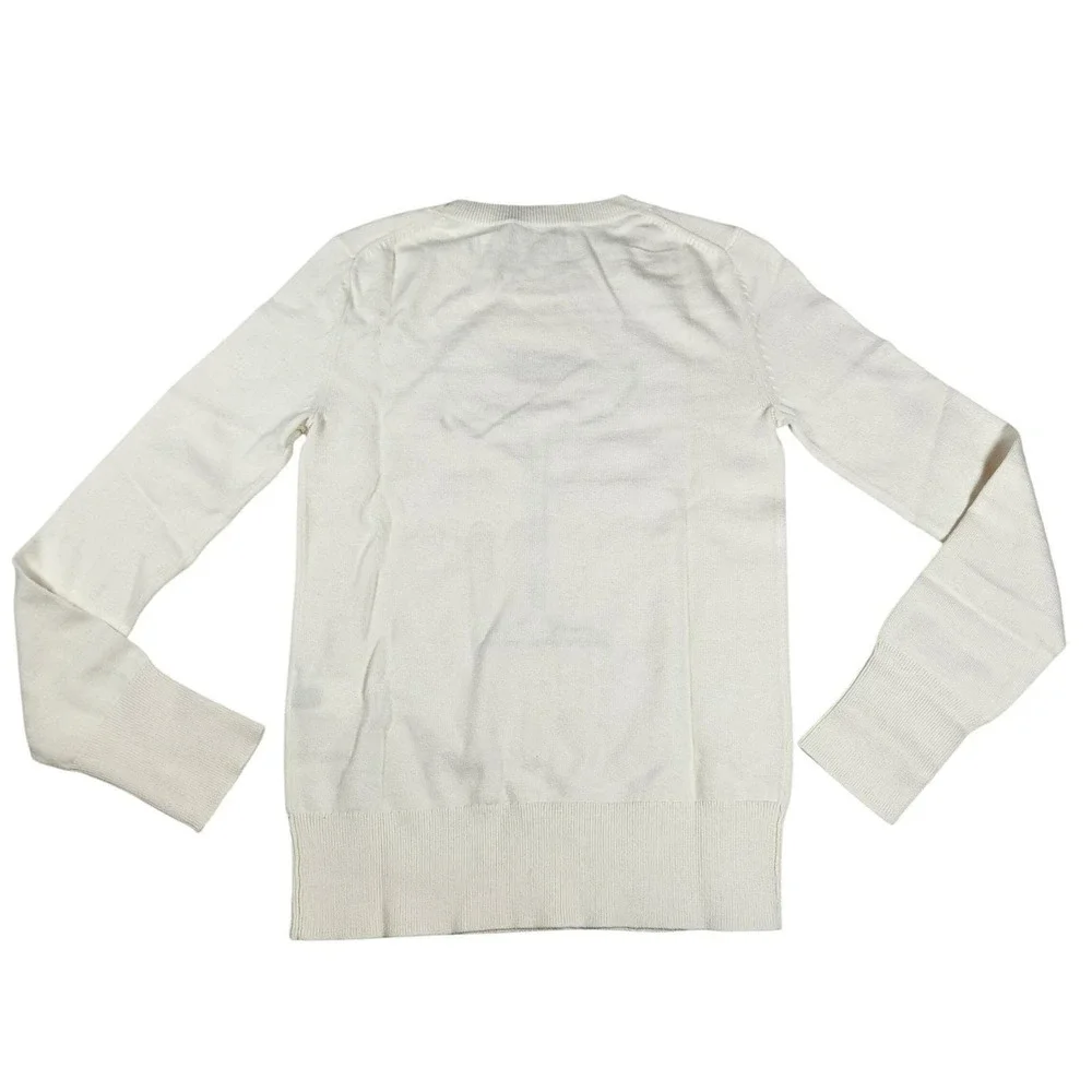 Kate Spade‎ New York Cocktail Kiss Martini Sweater Cream Red Lips XXS NWOT